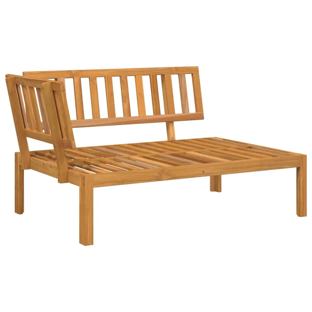 5 Piece Garden Sofa Set Solid Acacia Wood Slatted Modular Brown