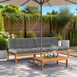 Outdoor Garden Pallet Middle Sofas 2pcs Backrest Cushion Seating Set