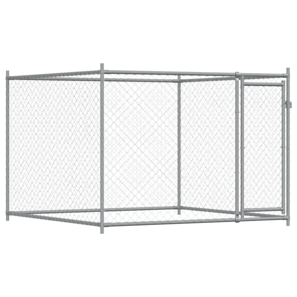 Dog Cage Galvanised Steel Outdoor Exercise Training Grey
