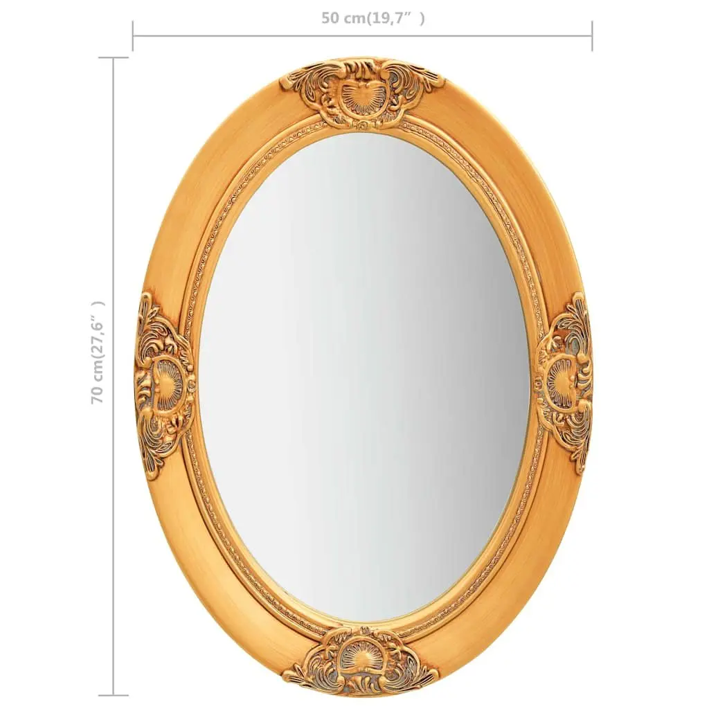 Wall Mirror Ornate Baroque Style Gold Frame 50x70cm Decorative Home Decor