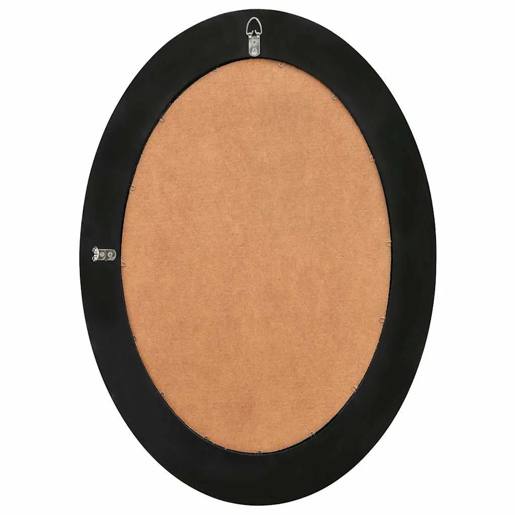 Wall Mirror Baroque Style Ornate Frame 50x70 cm Black