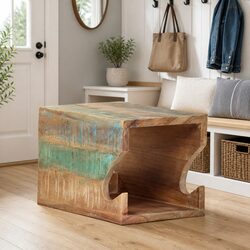 Wall Mounted Bicycle Rack 35x25x25 cm Reclaimed Wood Bike Storage Holder