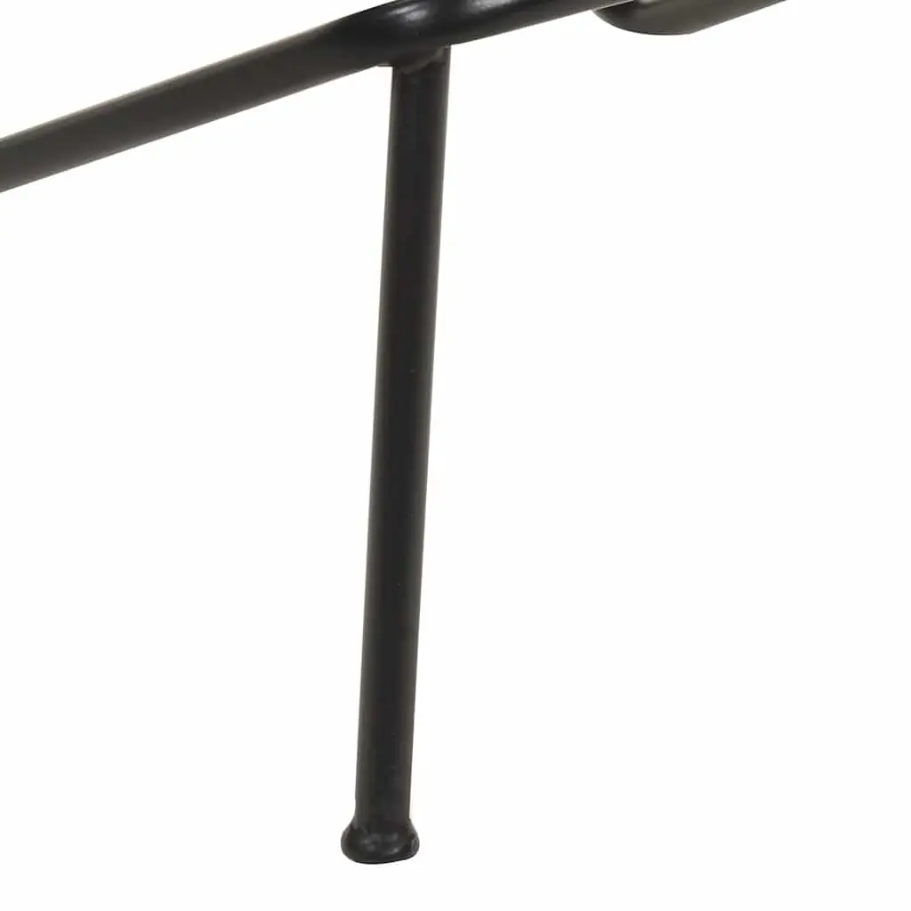 Bar Stools Set of 4 Black Leather Seats Industrial Style Dining Kitchen Chairs