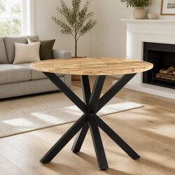 End Table 68x68x56 cm Brown Wooden Side Table Industrial Style Accent Furniture