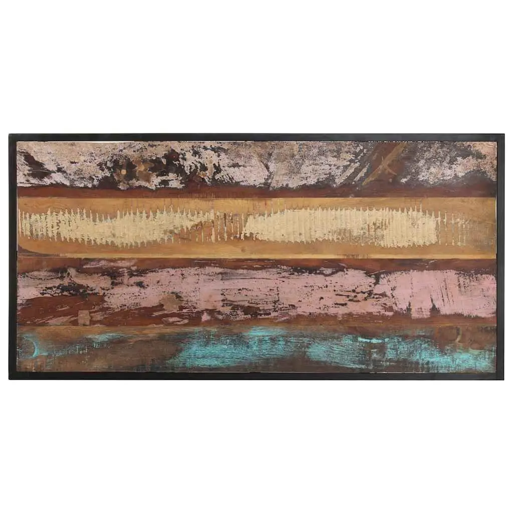 Dining Table Solid Reclaimed Wood 120 cm Industrial Style Multicolour