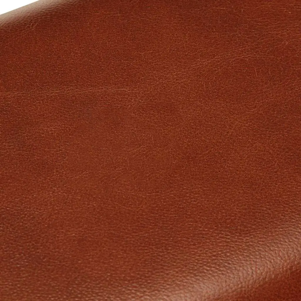 Gym Bok Bench Real Leather Seat 58 cm Brown Solid Mango Wood Legs Padded