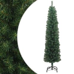 Slim Artificial Christmas Tree Green 180cm Seasonal Holiday Home Decor