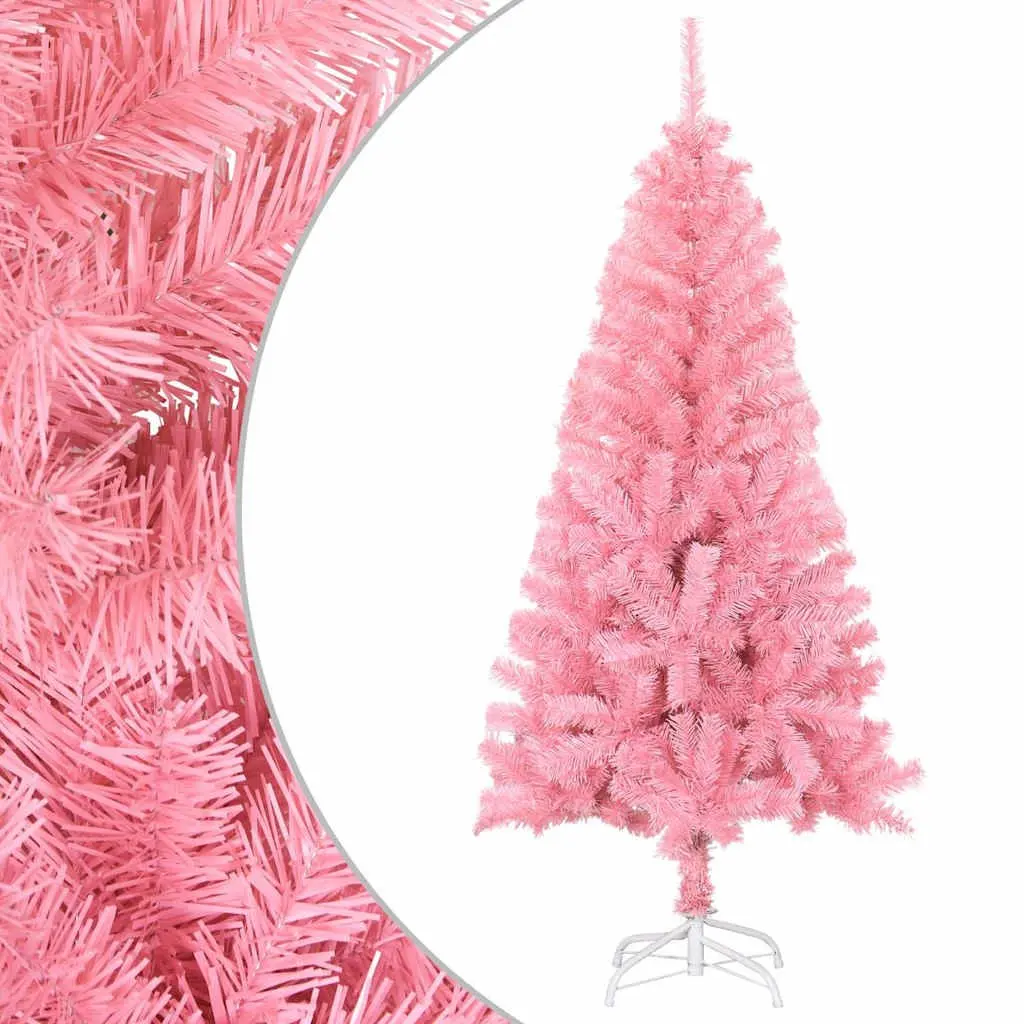 Artificial Christmas Tree 150cm Pink PVC with Stand Indoor Outdoor Seasonal