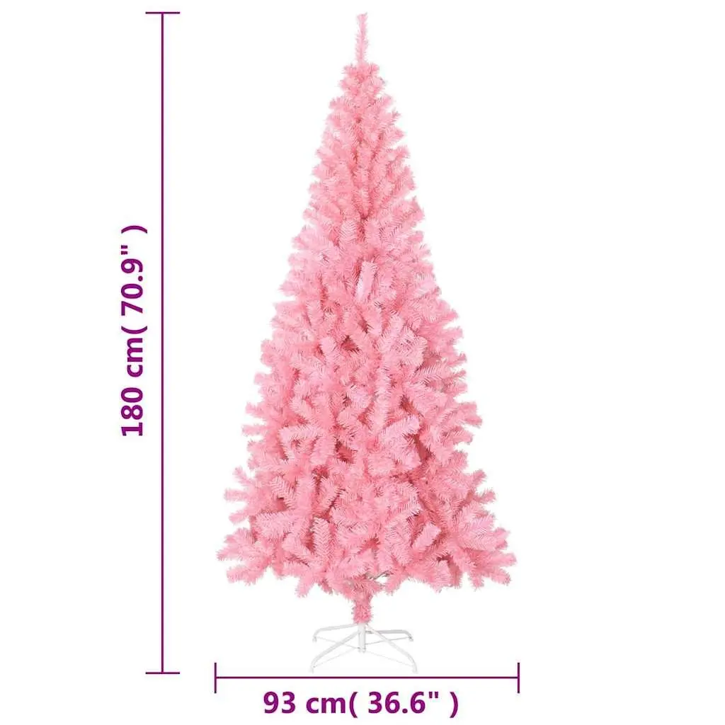 Artificial Christmas Tree 180cm Pink Reusable Indoor Outdoor Seasonal Decoration