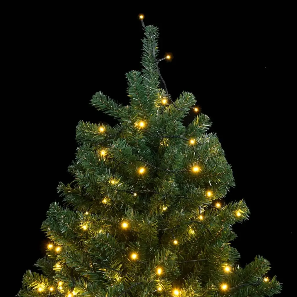 Artificial Christmas Tree Hinged 210cm Green 300 LEDs 8 Lighting Modes