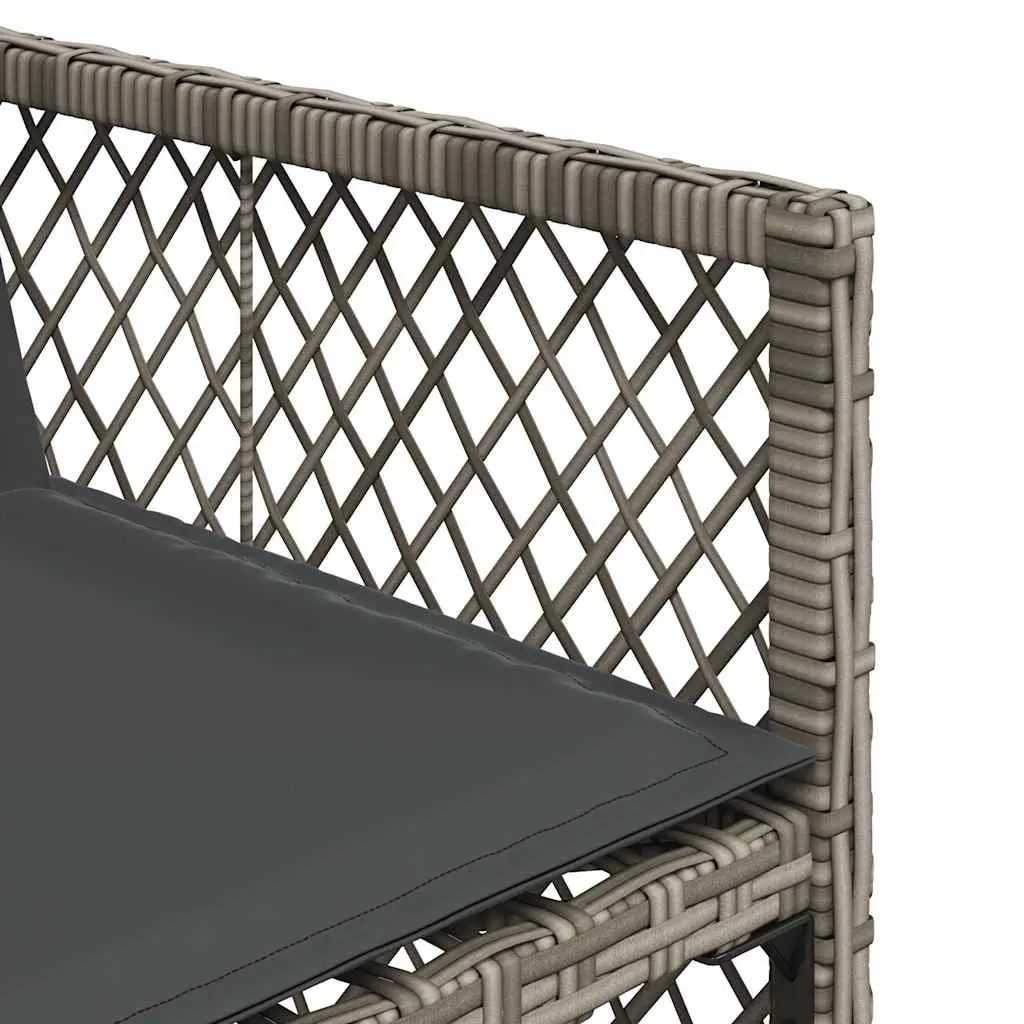 Garden Dining Set 5 Piece Outdoor Furniture Grey Poly Rattan Chairs Table