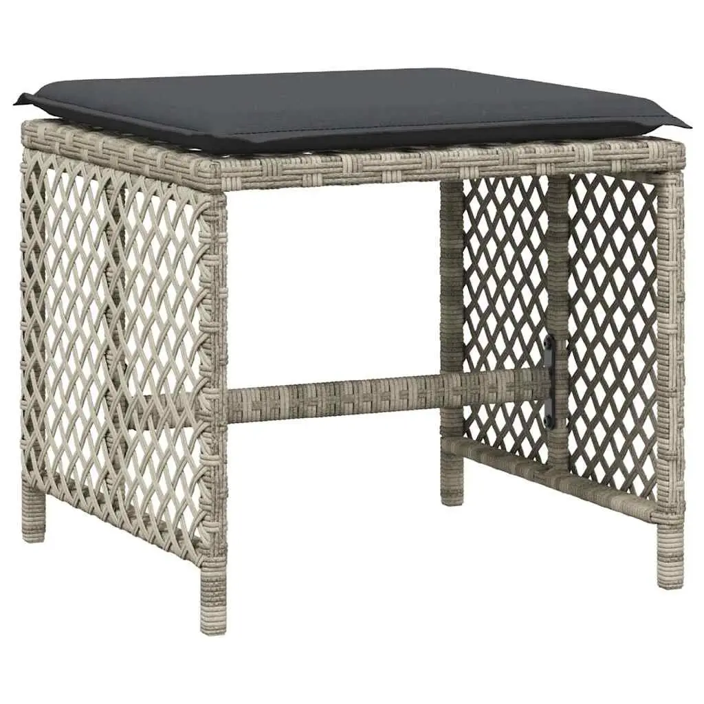 Garden Dining Set 15 Piece Outdoor Furniture Grey PE Rattan Chairs Table