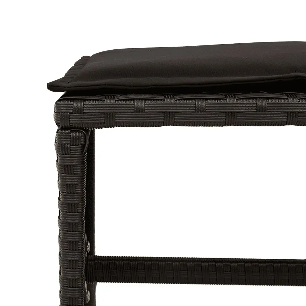 Outdoor Dining Set 9 Piece Garden Furniture Black Poly Rattan Chairs Table