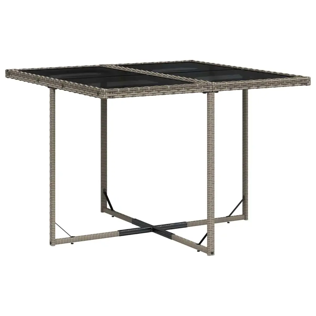 Garden Dining Set 5 Piece Outdoor Furniture Grey Poly Rattan Chairs Table