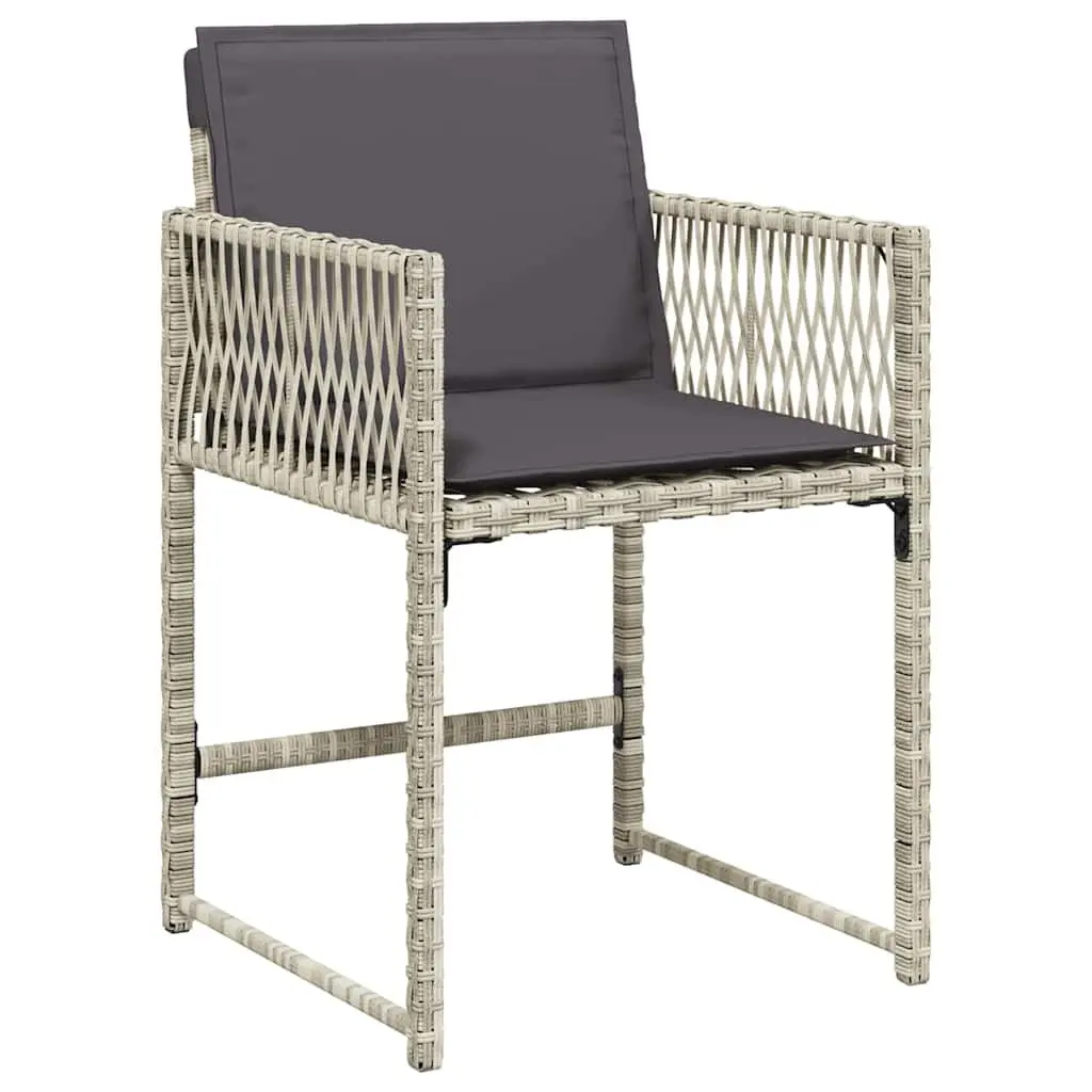 Garden Dining Set 9 Piece Outdoor Furniture Grey PE Rattan Chairs Table Patio