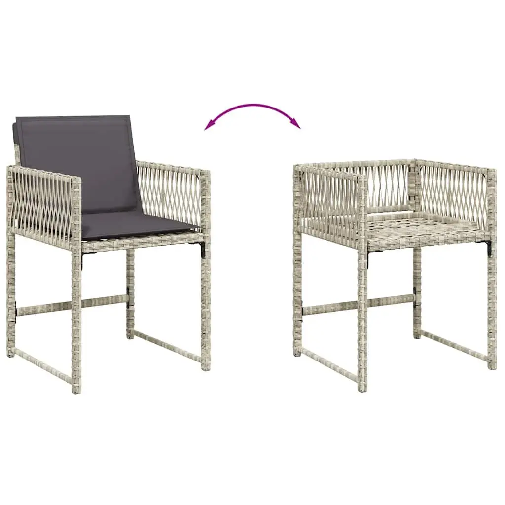 Outdoor Dining Set 9 Piece Garden Furniture Poly Rattan Chairs Table Cushions