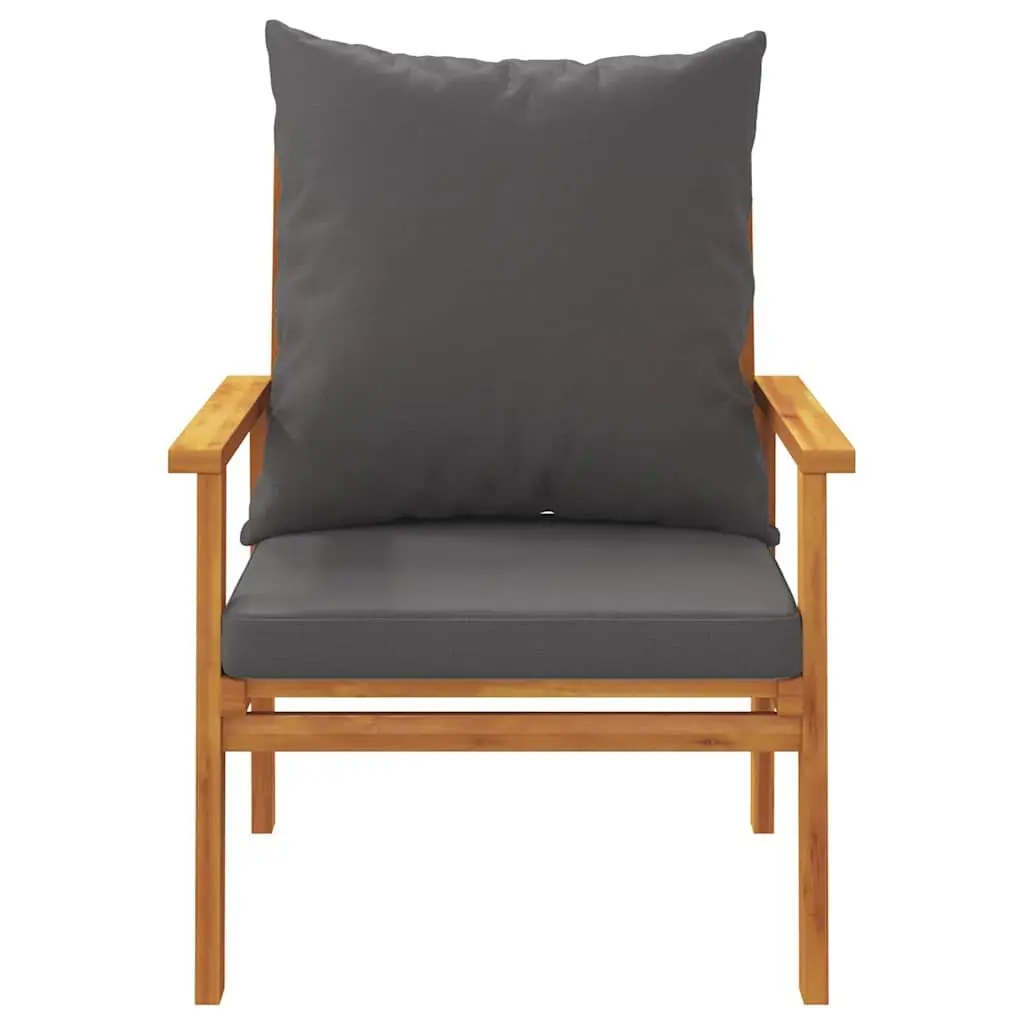 3 Piece Garden Lounge Set Acacia Wood Outdoor Patio Furniture with Cushions