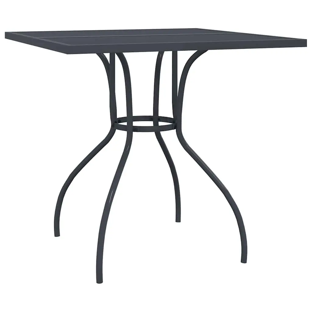 Garden Dining Set 3 Piece Outdoor Furniture Anthracite Metal Mesh Table Chairs