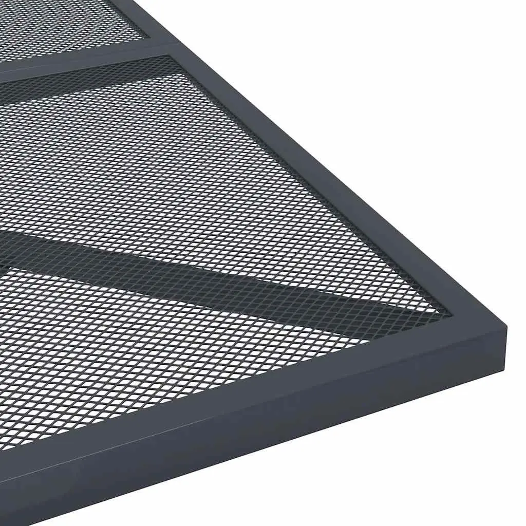 Garden Dining Set 5 Piece Outdoor Furniture Anthracite Metal Mesh Patio Table