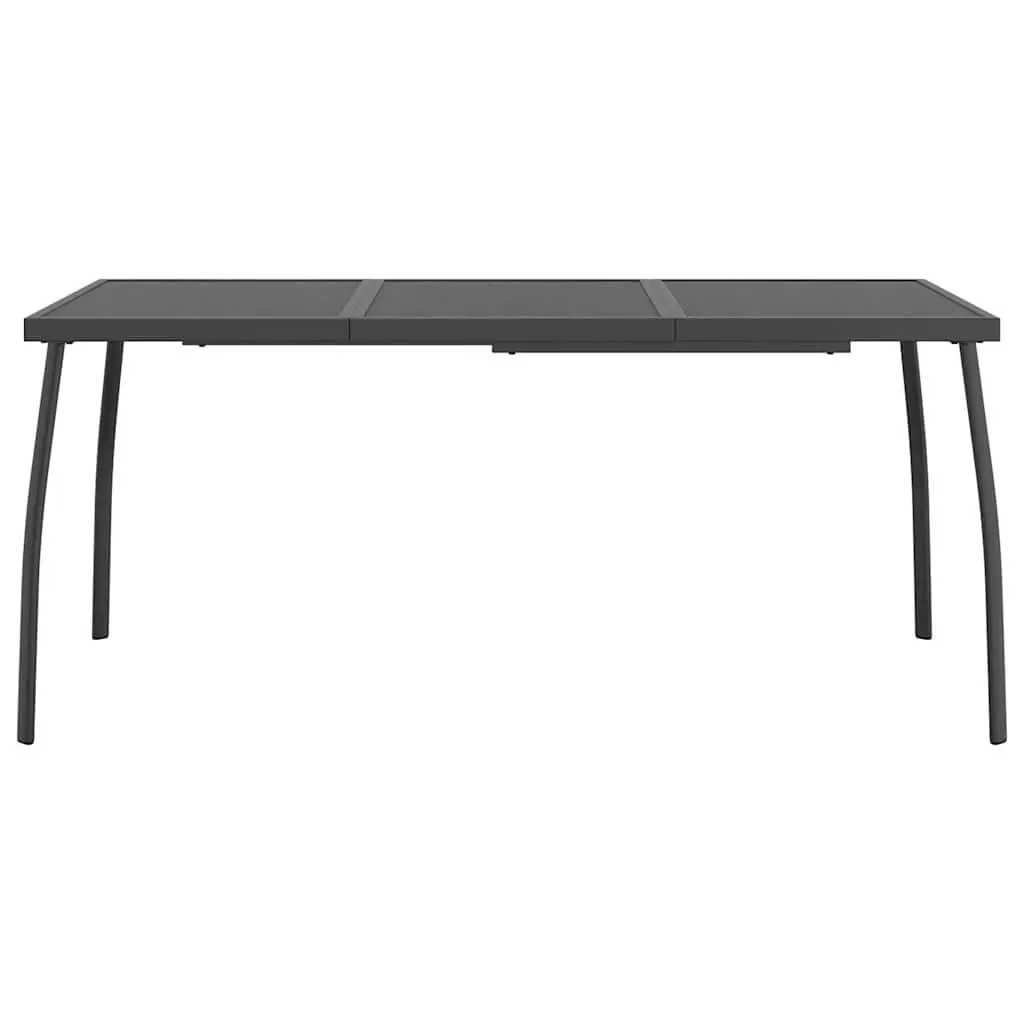 7 Piece Garden Dining Set Anthracite Metal Mesh Outdoor Patio Furniture Foldable