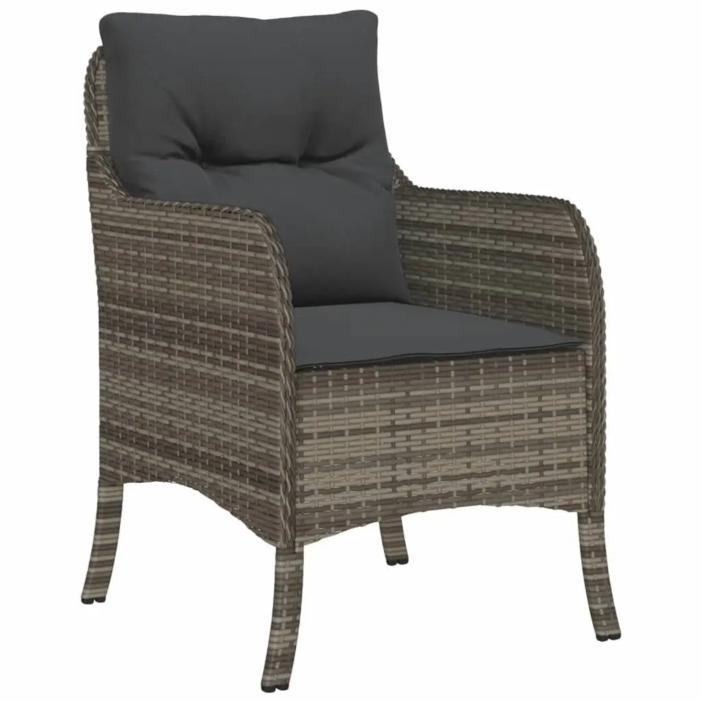 Outdoor Dining Set 9 Piece Garden Furniture Grey Poly Rattan Patio Chairs Table