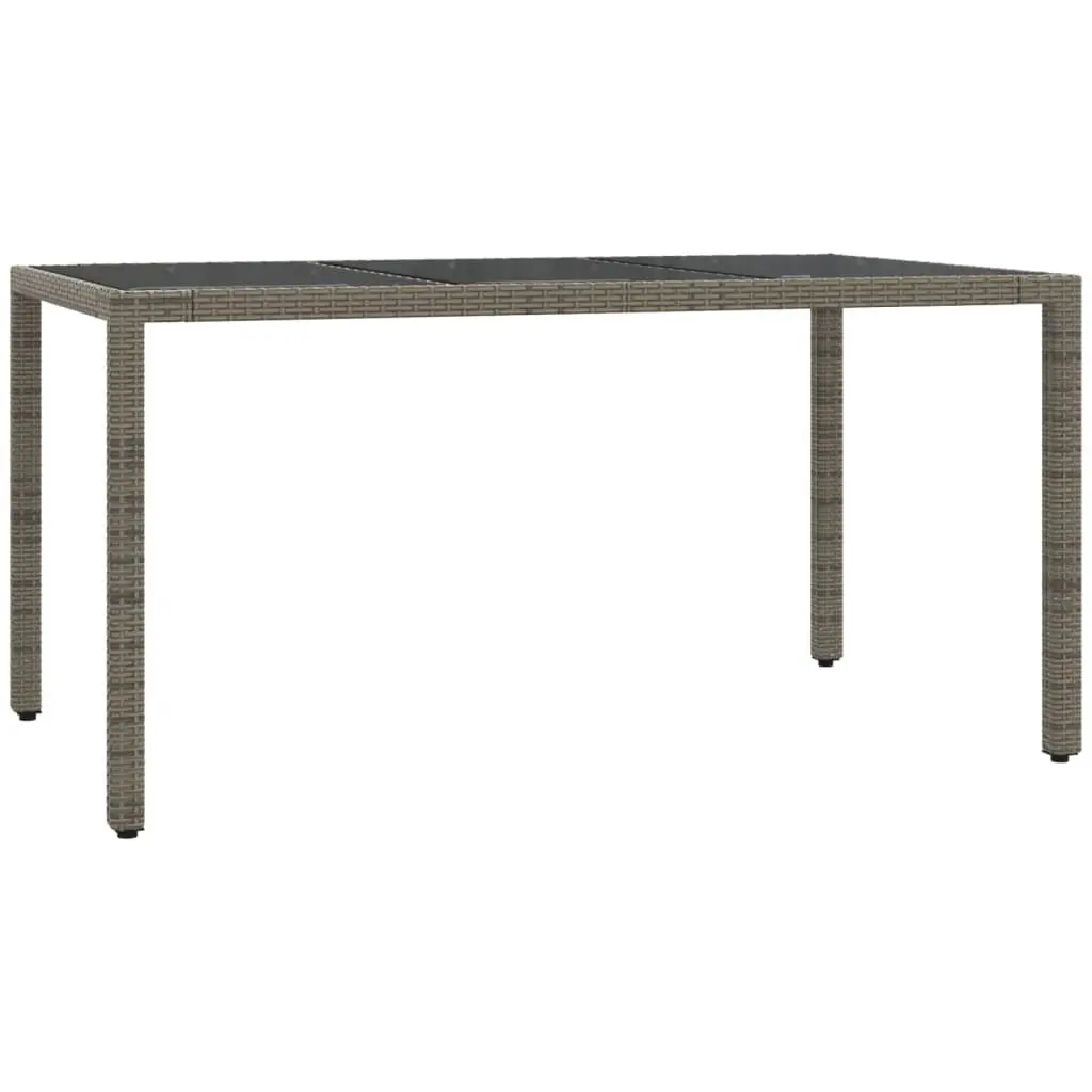 7 Piece Outdoor Dining Set Grey Poly Rattan with Cushions