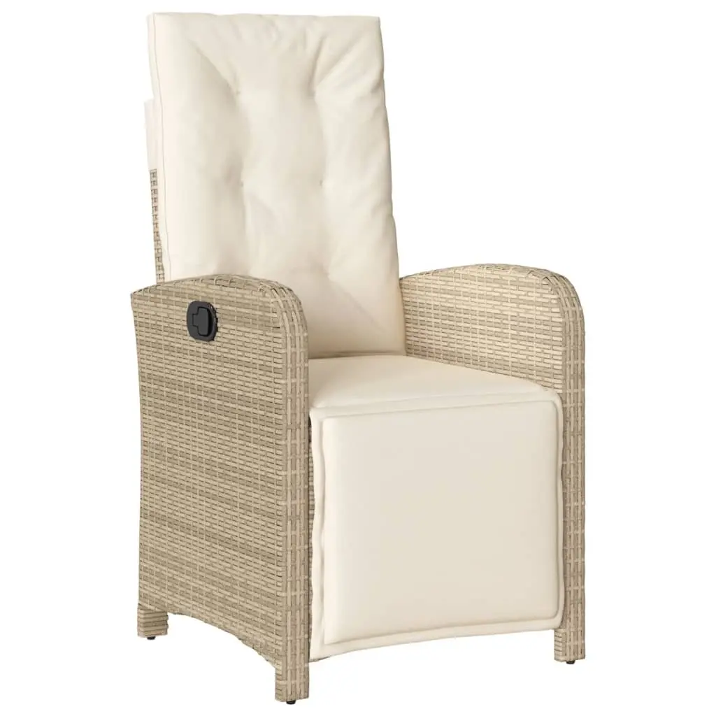 5 Piece Garden Dining Set Outdoor Patio Furniture Poly Rattan Beige with