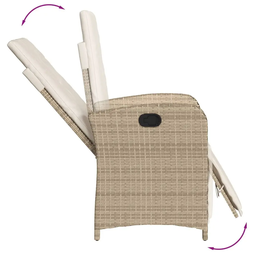 5 Piece Garden Dining Set Outdoor Patio Furniture Poly Rattan Beige with