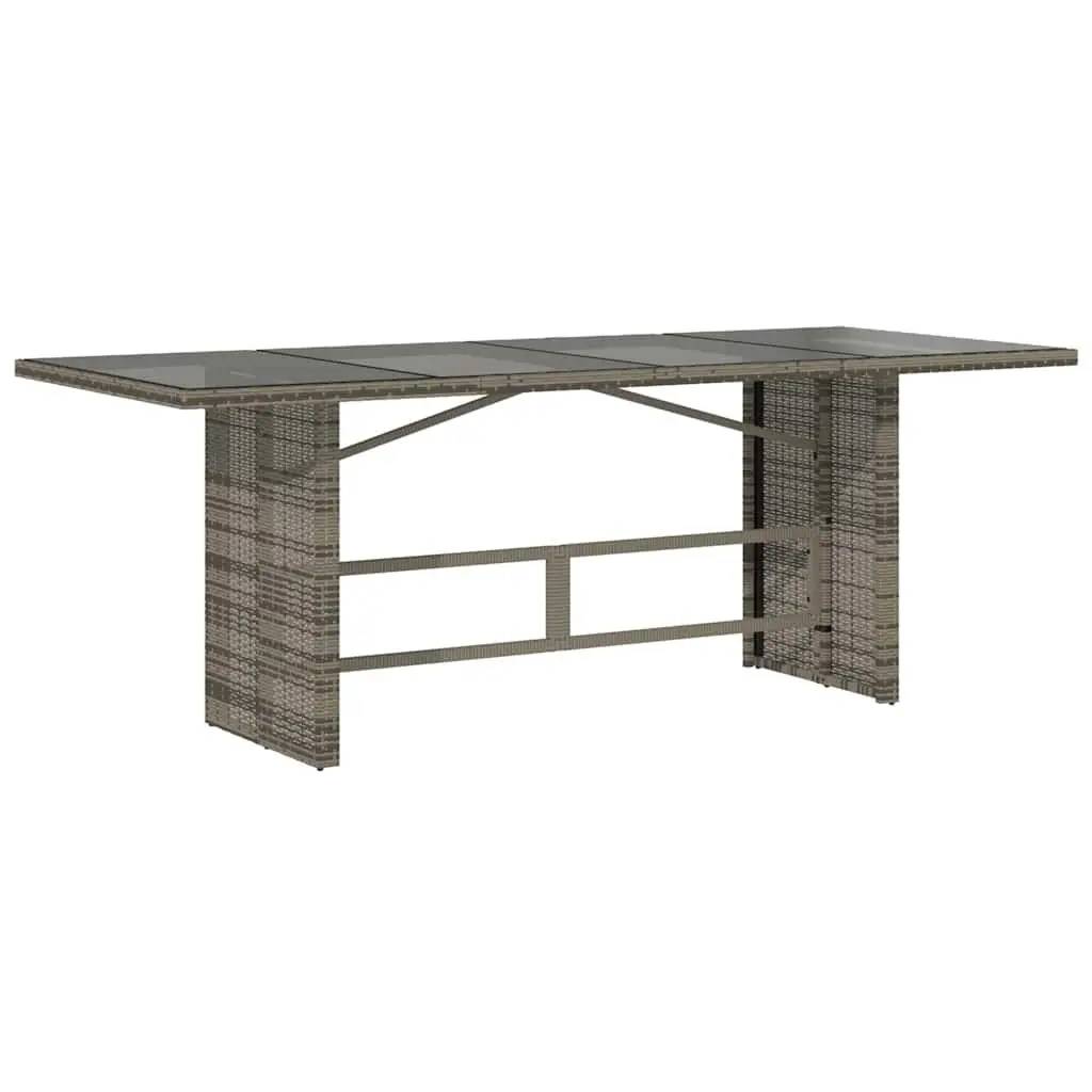 7 Piece Garden Dining Set Grey Poly Rattan Outdoor Furniture with Cushions