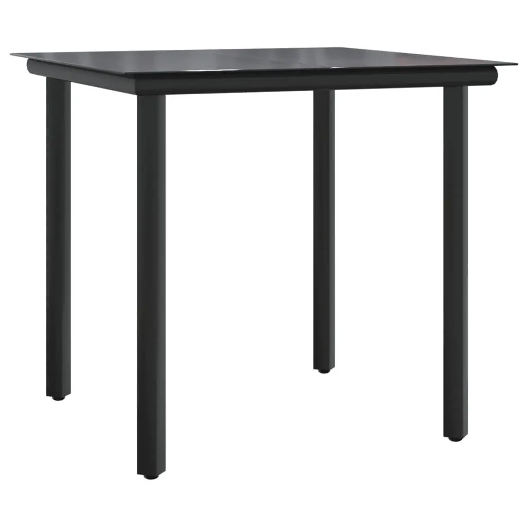 Outdoor Bistro Set 3 Piece Garden Furniture Black Poly Rattan with Cushions