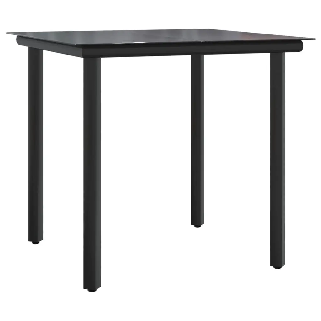 Garden Dining Set 3 Piece Outdoor Furniture Black Poly Rattan Adjustable