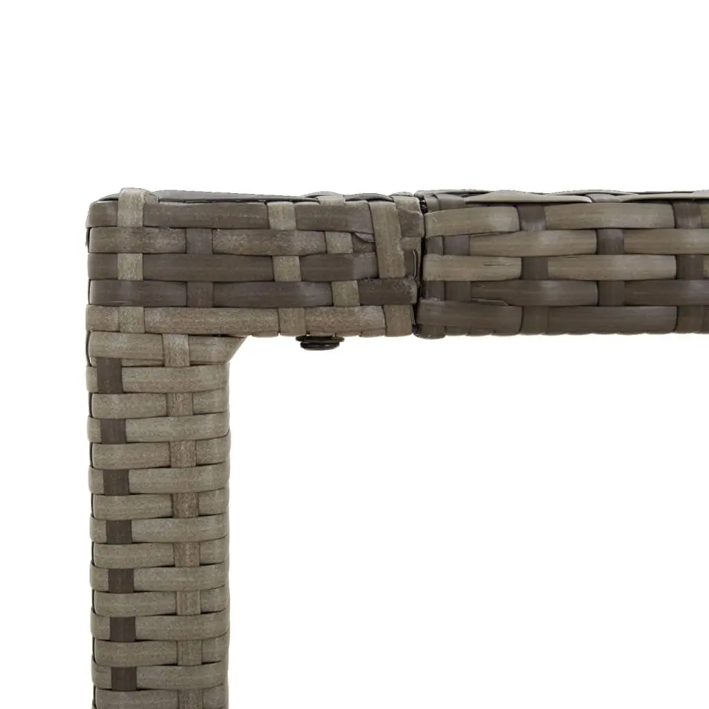 5 Piece Outdoor Dining Set Grey Poly Rattan Garden Furniture with Cushions Patio