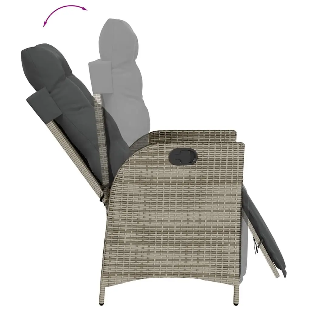 5 Piece Garden Dining Set Grey Poly Rattan Outdoor Furniture Patio Table Chairs