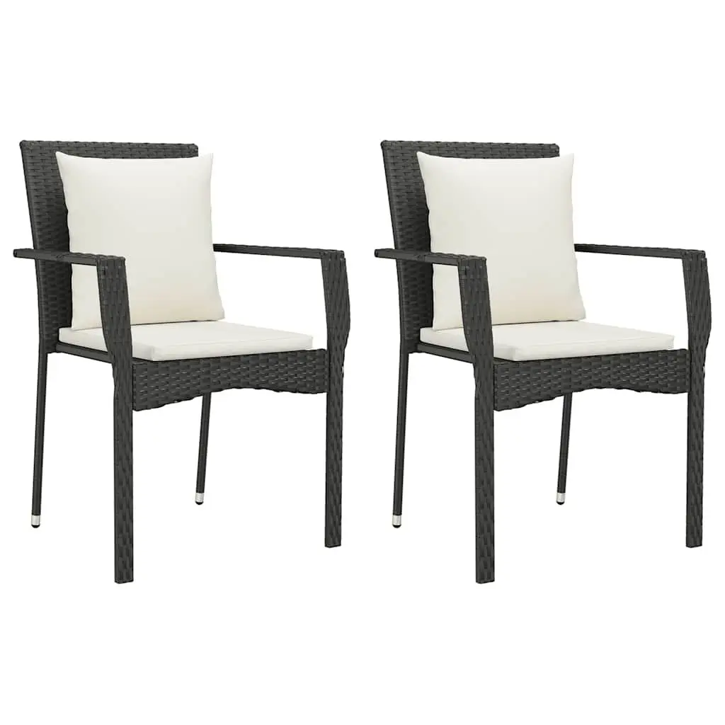 Outdoor Dining Set 9 Piece Garden Furniture Table Chairs Black Poly Rattan