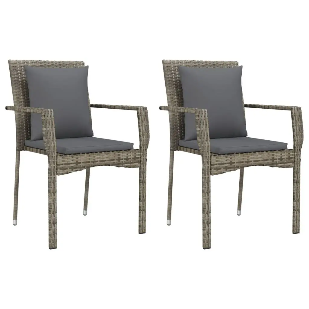 Garden Dining Set 9 Piece Outdoor Furniture Table Chairs Cushions Grey Rattan