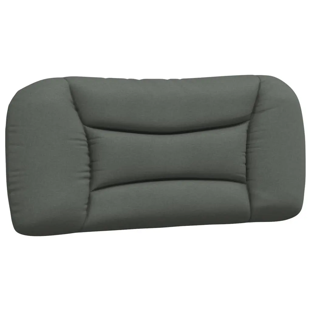 Bed Frame with LED Lights Dark Grey Fabric 90x190 cm Upholstered Headboard