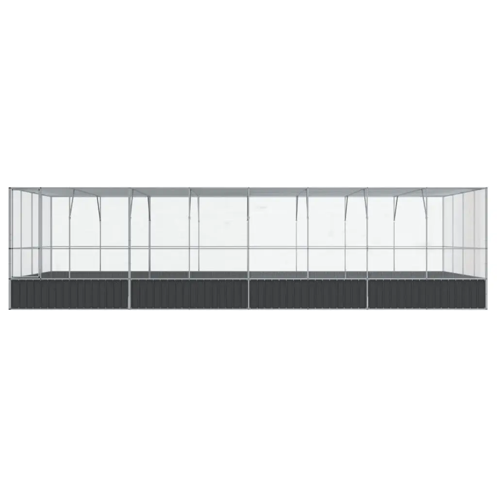 Bird Aviary Large Outdoor Cage Steel Mesh Enclosure Silver