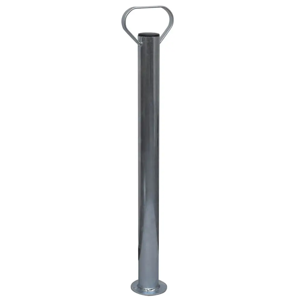 Jockey Wheel 48mm Galvanised Steel Trailer Caravan Support Tubes Split Clamps Black