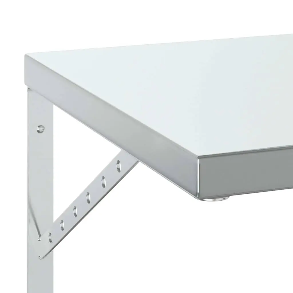 Wall Shelves Floating Storage Shelving 75x40 cm Silver Stainless Steel 2 Piece