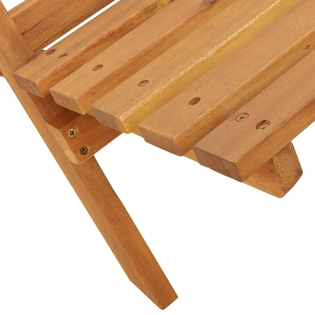 Folding Garden Chairs 6 Piece Set Outdoor Seating Wood White Fabric Patio
