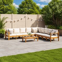 Garden Sofa Set 6 Piece Outdoor Furniture Patio Seating with Cushions Acacia