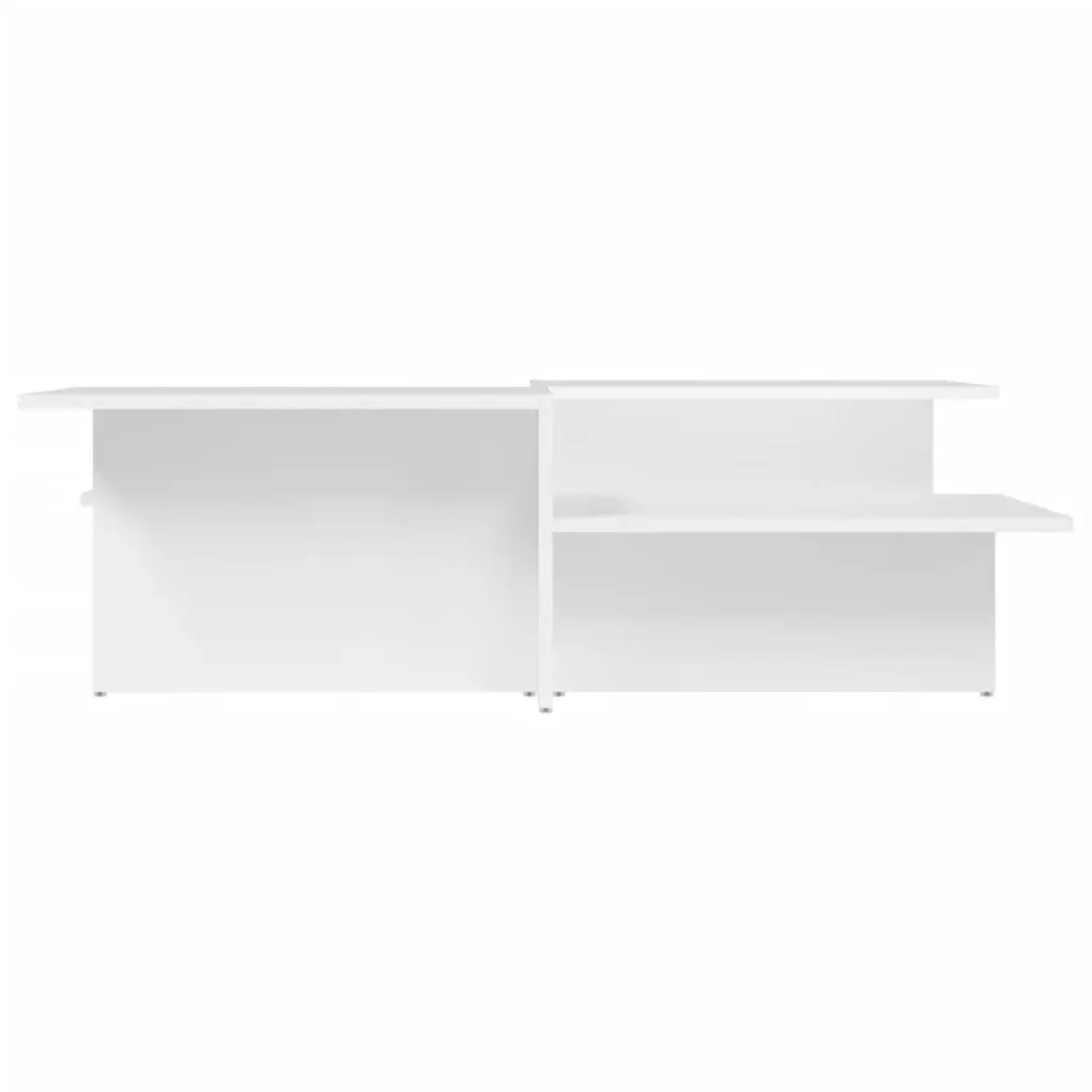 Coffee Table Set 2 Pieces Engineered Wood White Living Room Accent Furniture