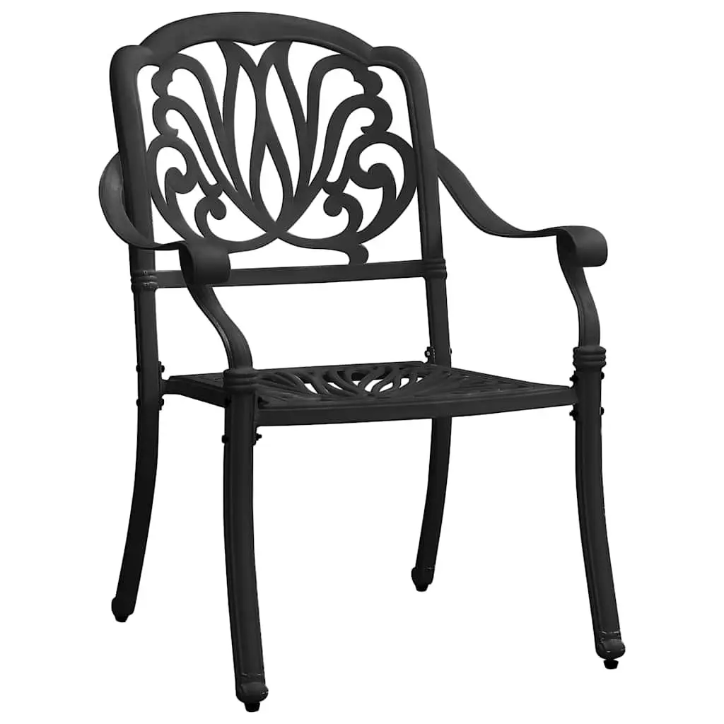 3 Piece Bistro Set Outdoor Garden Patio Furniture Table Chairs Black Seating