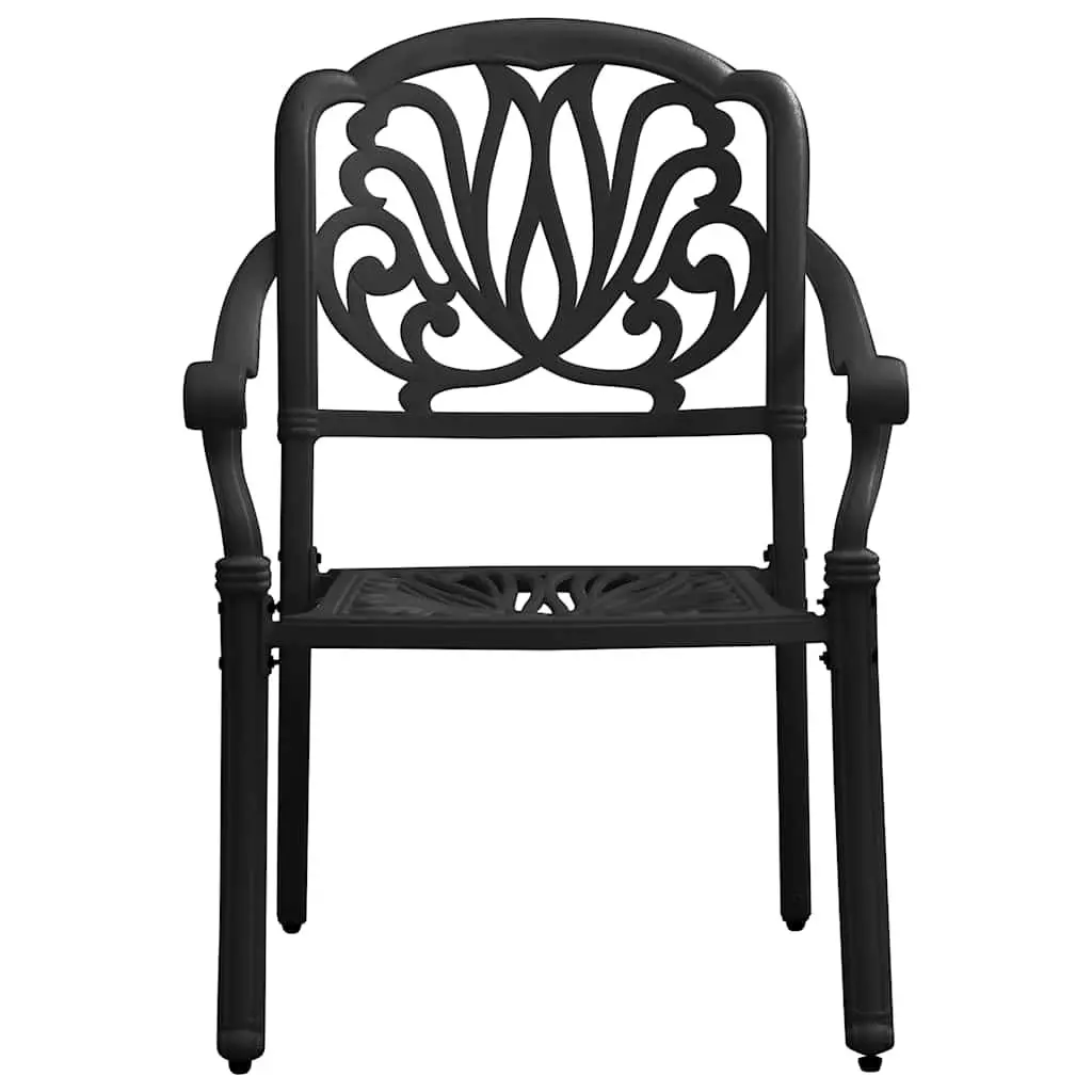 3 Piece Bistro Set Outdoor Garden Patio Furniture Table Chairs Black Seating
