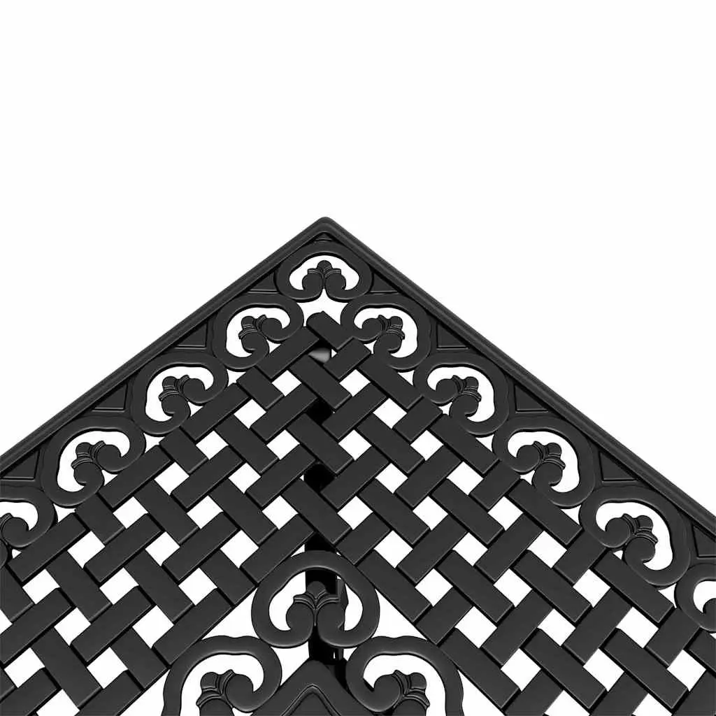 3 Piece Bistro Set Outdoor Garden Patio Furniture Table Chairs Black Seating