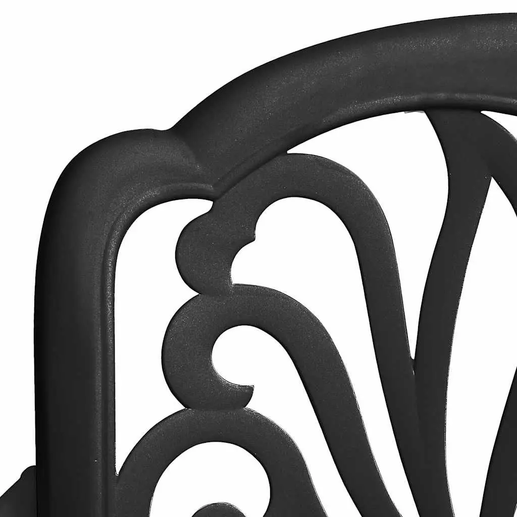 3 Piece Bistro Set Outdoor Garden Patio Furniture Table Chairs Black Seating