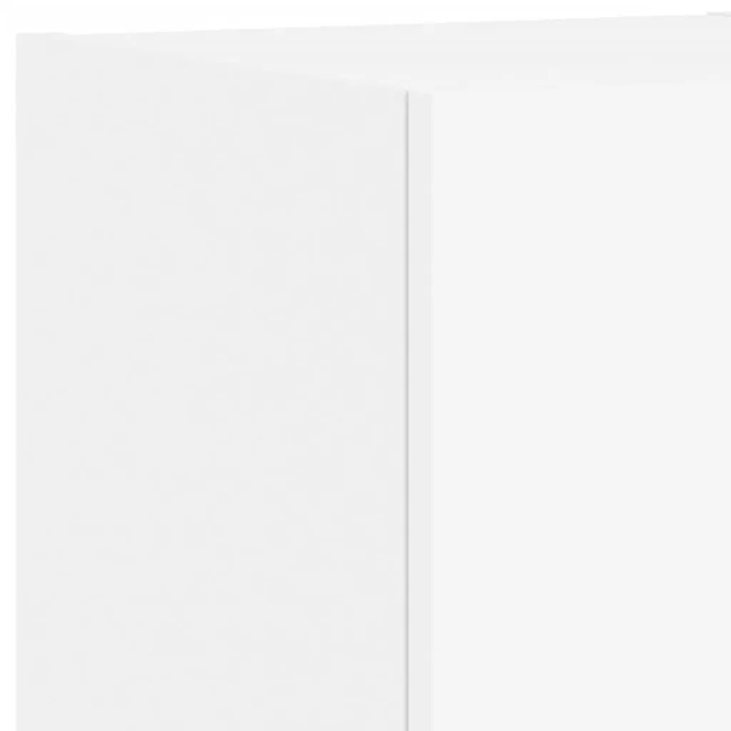 4 Piece TV Wall Cabinets with RGB LED Lights White Floating Storage Units