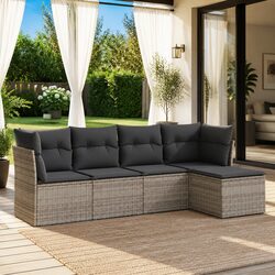 Garden Sofa Set 5 Piece Outdoor Furniture Patio Seating with Cushions Grey