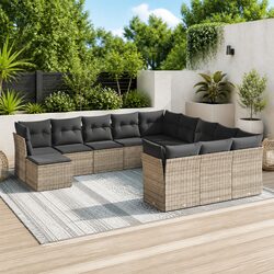 Garden Sofa Set 12 Piece Outdoor Furniture Patio Sectional Grey Modular with