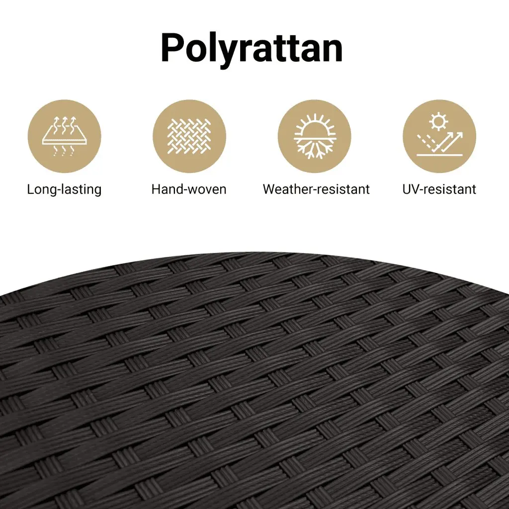 6 Piece Garden Sofa Set Outdoor Furniture Patio Lounge with Cushions Black